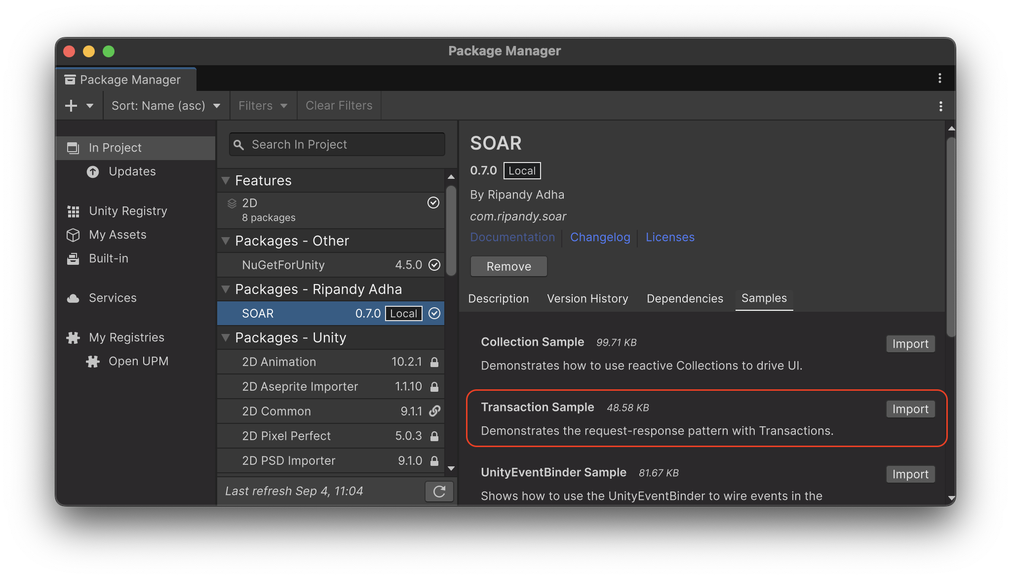 SOAR_ImportSamples_Transaction